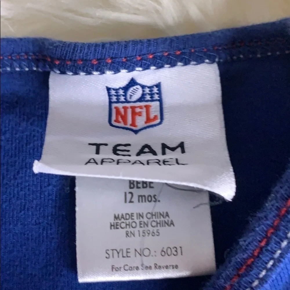 Patriots football NFL team apparel layer bodysuit 12 months